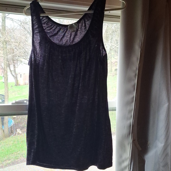 Motherhood Tops - Motherhood Heathered Plum Scoop Neck Tank